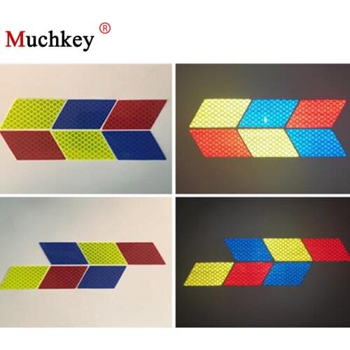 5 Colors 3x6cm Newest Warning Decals Reflective Sticker Car Sticker For Car Motorcycle Bicycle Toy Any Where For Visible Safety