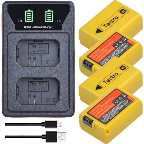 AsperX 2pc NP-FW50 NP FW50 Battery+LED Dual Chargr for Sony Alpha a6500 a6300 a6000 a5000 a3000 a7 7R a7R a7R II a7II