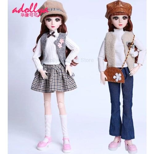 Adollya BJD Doll Accessories Clothes Suit Dress Clothes for Dolls Windbreaker Skirt Hat Sweater Socks Suitable for 1/3 Dolls