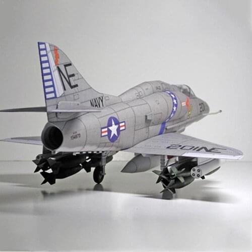 American A-4 Skyhawk Attack Aircraft Paper Model DIY Plane Paper Aircraft Model Attack R9P8