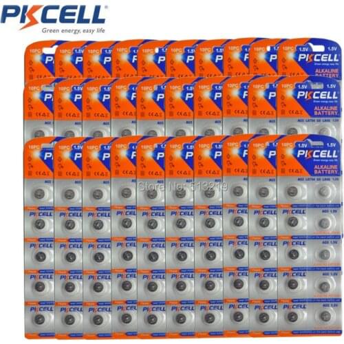 300Pcs(10Pc*30Card) 60mAh Capacity Button Coins Batteries G5 AG5 393A LR48 LR754 SR754W SR48 LR48 193 754 Battery