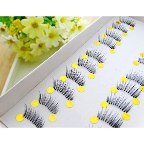 Free Shipping wholesale 10Pair Makeup Half False Eyelashes Mini Accent Corner Eye Lashes Handmade Winged make up tool