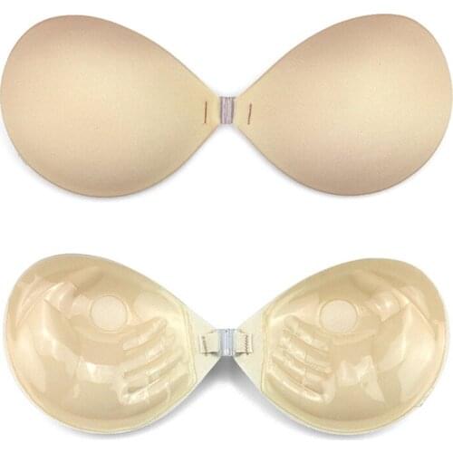 Women Invisible Bra Super Push Up Seamless Self-Adhesive Sticky Wedding Party Front Strapless A B C D Cup Fly Bra