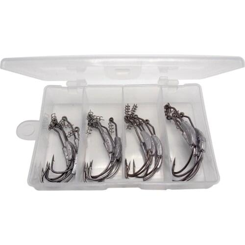 CATCHSIF 1 Box swimbaits Weighted Fishing Hook 21pcs Set for soft lures fighting