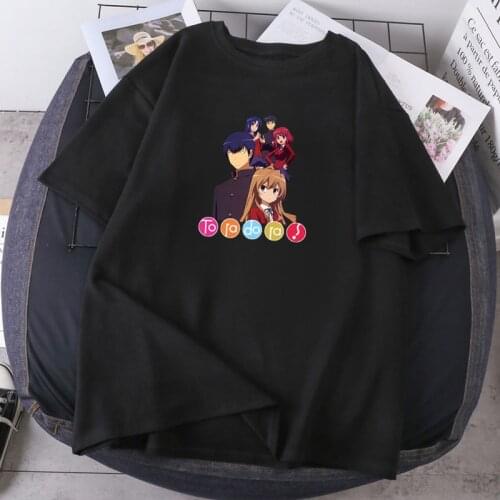 Toradora Summer Fashion Tees Hip Hop Short Sleeve Anime Japan T-shirts Woman Casual Female Clothing Anime 2021 New Camisetas