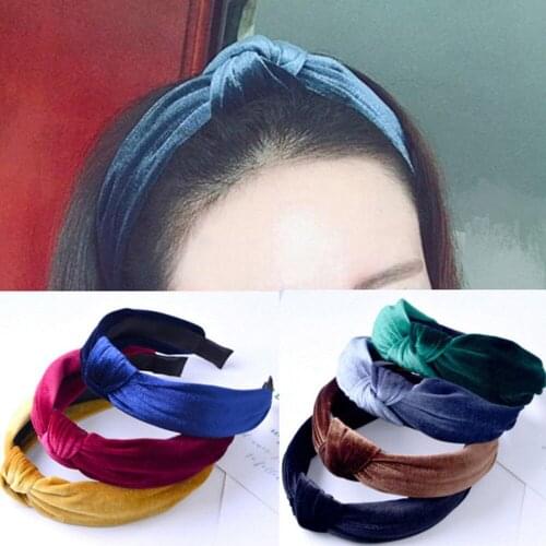 Headwear Womens Headband Cross Hair Band Wide Side Velvet Solid Color Exotic Hairband Women Accessories 2021 резинки для волос