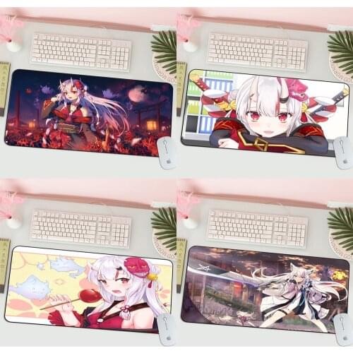 Hololive Kawaii Nakiri Ayame Anime Gaming Mousepad Gamer Desk Table Game Office Work Mouse Pad Xxl Non-slip Laptop Gaming Pc