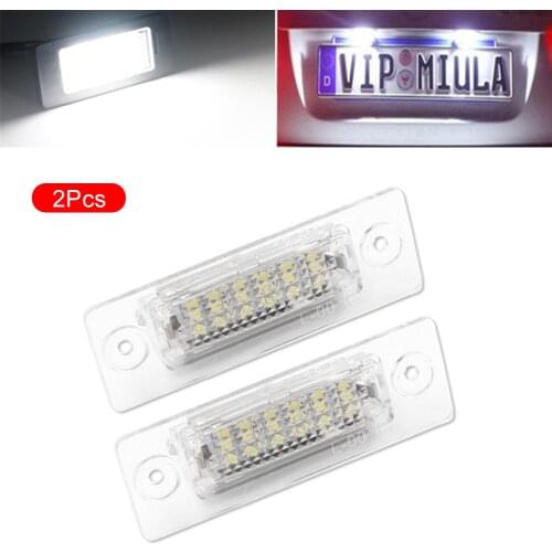 2PCS LED License Plate Lamp Light for Jetta MK5 T5 Passat 3C Caddy Touran Golf Plus Car Styling 12V White Error Free Lights