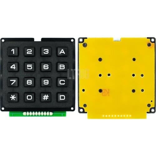 LTRIG Custom 1PCS Switch Keyboard Keypad Array Module ABS 4x4 3x4 12 16 Key Button Membrane Switch DIY Kit for Arduino