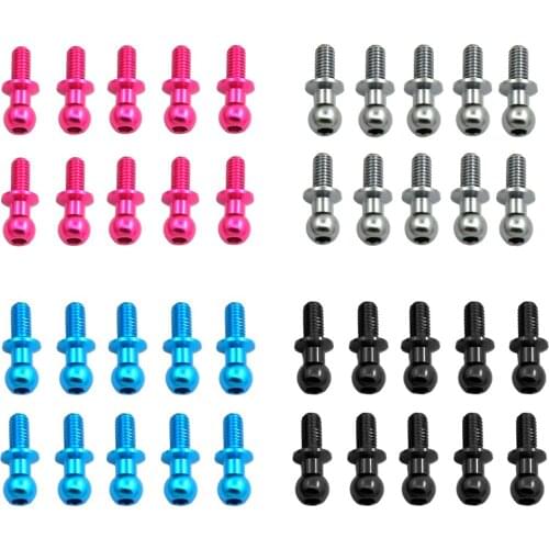 M3 RC Car Ball Head Fasteners Shock Absorber Upgrade Parts for TT01/02 Sports Car
