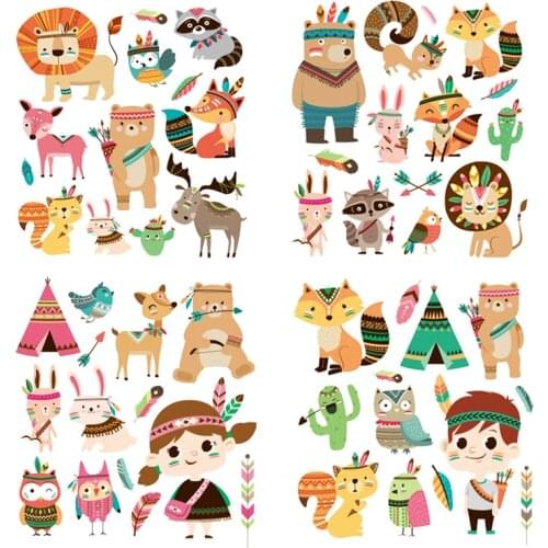 Small cute animals Iron on Transfers For Clothing iron on transfer vinyl applique badge iron on stickers patches on Clothing