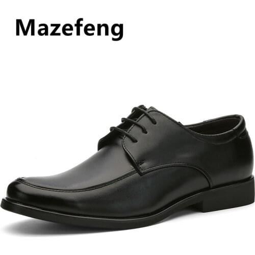 2021 New Men Dress Shoes High Quality Leather Formal Shoes Men Big Size 38-44 Oxford Shoes for Men Fashion Office Shoes Men