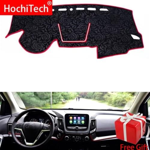Rose Pattern Non-slip Dashmat Dash Mat Dashboard Cover Pad Cover Carpet Car Sticker for changan CS55 2017 2018 Car Styling