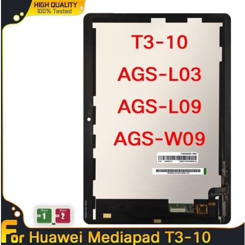 LCD For Huawei MediaPad T3 10 AGS-L03 AGS-L09 AGS-W09 T3 LCD Display Touch Screen Digitizer Assembly + Frame For Mediapad T3 10