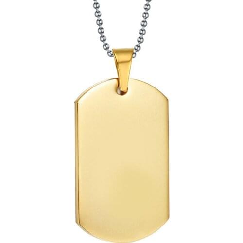 Titanium Steel Personality Military Pendants Domineering Glossy Military Medal Necklaces Mens American Soldiers Listed Carving