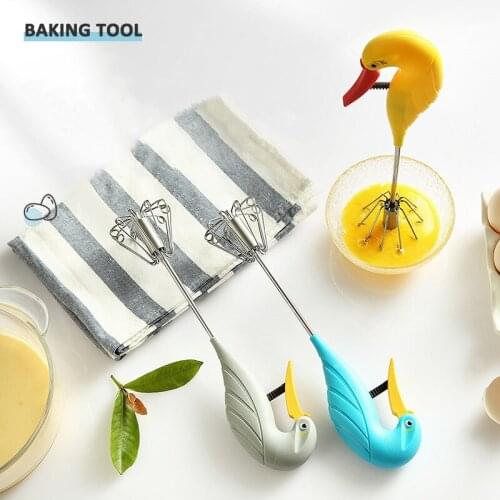 Kitchenware Semi-automatic Whisk Stainless Steel Hand-held Egg Beater Cream Whisk Baking Tools Egg Stirrer Kitchen Accessories