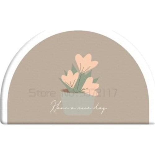 Semi circular diatom mud absorbent pad quick drying toilet floor pad bathroom absorbent foot pad land pad