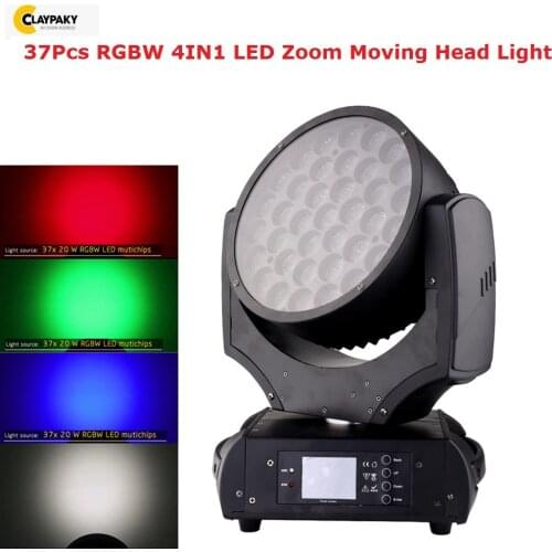 Professional Stage Light 37X20W RGBW 4IN1 LED Zoom Moving Head Light RDM Function Support Dj Equipment LED Dj Lighting Effect