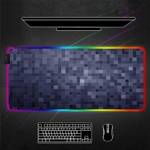 RGB Mouse Pad Large Gamer Accessories LED MousePad Gaming with Backlit Abstract mosaic tapis de souris alfombrilla escritorio