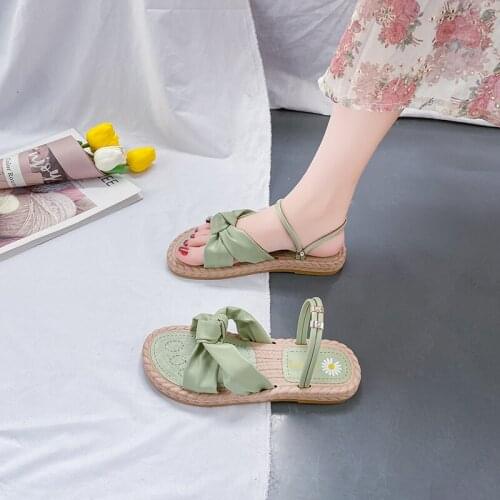 With Skirt and Sandals, Fairy Fashion, New Summer 2021 Students' Versatile Flat Bottom Gentle Evening Shoes