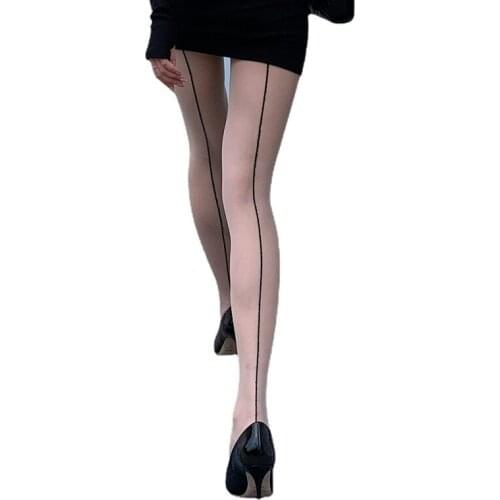 Sexy Ladies Tights Women Breathable Back-Line Body Stockings Woman Comfortable Silk Transparent Pantyhose Summer medias de mujer