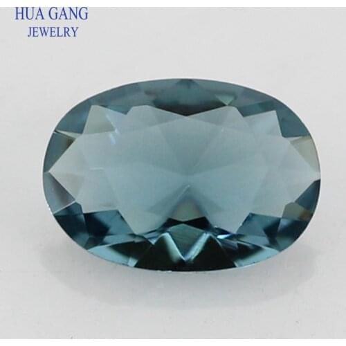 2x3~13x18mm Ink-blue Color Oval Shape Loose Glass Beads Synthetic Gems For Jewelry Wholesale Free Shipping