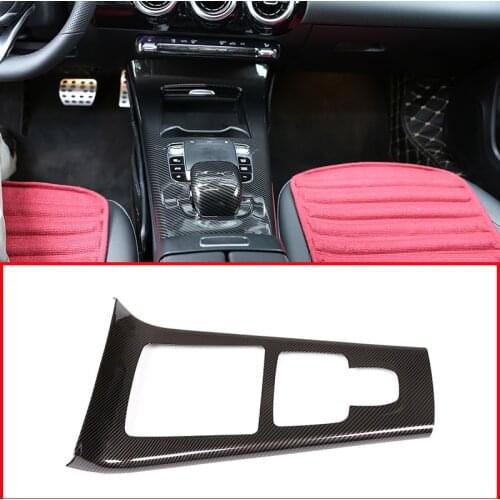 Carbon Fiber Style ABS Car Center Console Protection Frame Trim For Mercedes Benz A Class W177 2019 LHD Accessories