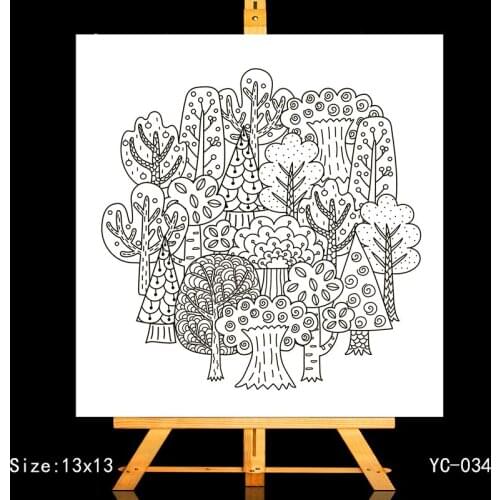 ZhuoAng Count wood Clear Stamps/Card Making Holiday decorations For scrapbooking Transparent stamps 13*13cm