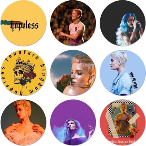 Halsey Hopeless Fountain Kingdom Icons Pins Badge Decoration Brooches Metal Badges For Clothes Backpack Decoration 58mm
