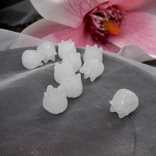 10pc Tulip Natural Stone Beads For Jewelry Making Gem Stone Flower Bead DIY Bracelet Accessories Bijoux Pierre Naturelle DYL0085