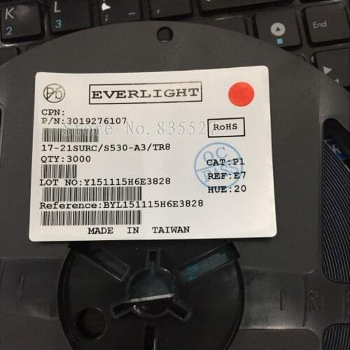 100PCS/LOT ( Make EVER LIGHT ) 2012 0805 red SMD LED lamp beads bright LED light emitting diode