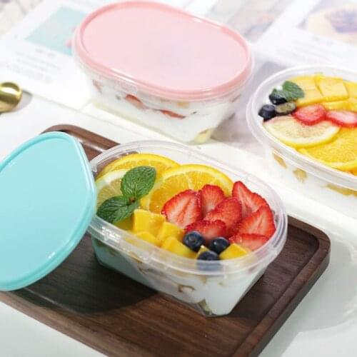 15pcs Net red hard plastic thickened cream cake box fruit pasrty dessert packaging box diy party favors sawdust cup with lid