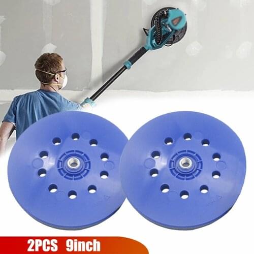 2* 9in Sanding Pad Sanding Disc W/10 Hole 14mm Thread M14 For Cleaning Tools Drywall Dustless Sander Accessories