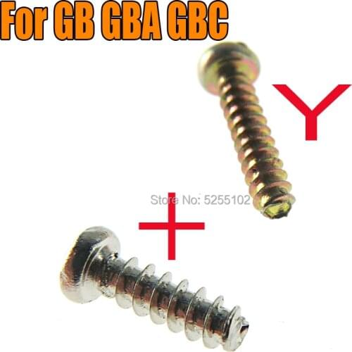 2000PCS For GB GBA GBC Game Console Shell Case Triangle Screws Replacement For Gameboy + screws cross screws Y Tri Wing Screw