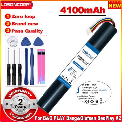 LOSONCOER J406 Battery 4100mAh for B&O PLAY Bang&Olufsen BeoPlay A2/Active/BeoLit 15/BeoPlayBeoLit 17 Speaker Accumulator