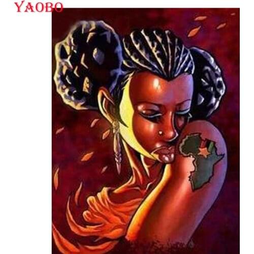 Native Sexy African Woman diamond painting cross stitch,Full diamond embroidery Rhinestones Diy 5d square diamond Mosaic Kit