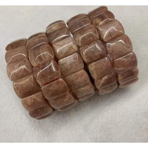 Natural sunstone/moonstone/Labradorite stone beads bracelet natural gemstone jewelry bangle for woman for gift wholesale