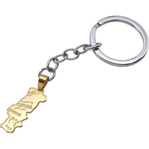 Zkd portugal map National Flag key chain & key ring