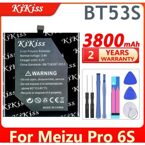 BT53S 3800mAh High Capacity Battery for Meizu PRO 6 / Pro 6s PRO6s M570Q-S Phone Batteries+Free Tools