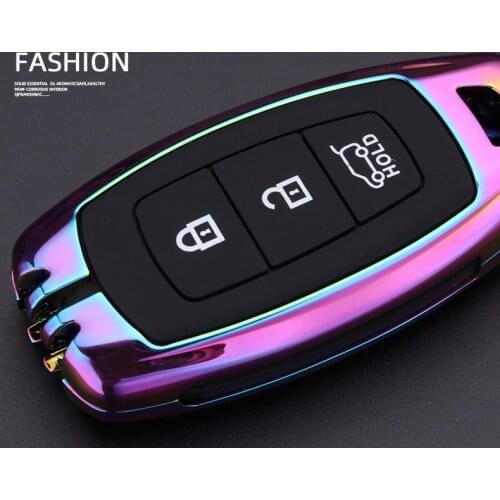 Car Key Case Cover For Hyundai Sonata 2019 2020 2021 Accessories Holder Shell Keychain Protect car styling