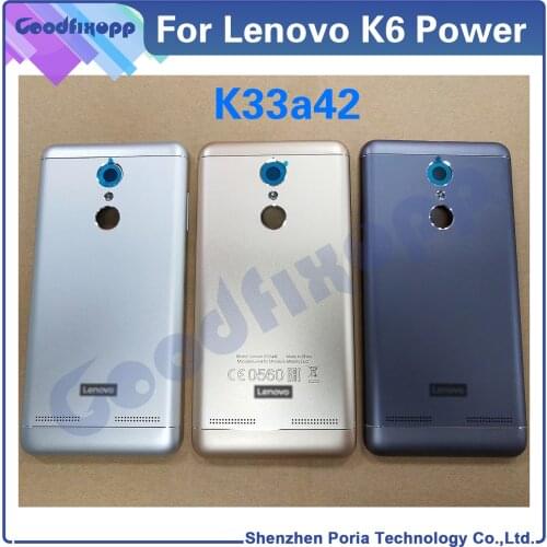 For Lenovo K6 K33a48 K33b36 K6Power Battery Back Cover Rear Case Cover Rear Lid For Lenovo K6 Power K33a42 Phone Lid