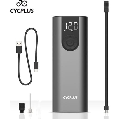 CYCPLUS A8 Portable Bicycle Tire Pump Smart Air Inflator Electric Mini Air Compressor 2600mAh Rechargeable Battery for Car Balls