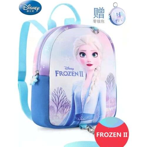 Disney Frozen Kindergarten Girl Childrens Backpack Elsa Anna Primary Student School Bags Age 3-7 Years Kids Gifts Mochila