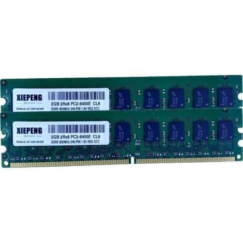 For IBM System x3350 x3610 Server RAM 4GB (2X 2GB ) DDR2 667 2Rx8 PC2-5300E 800MHz PC2 6400 Unbuffered ECC Memory
