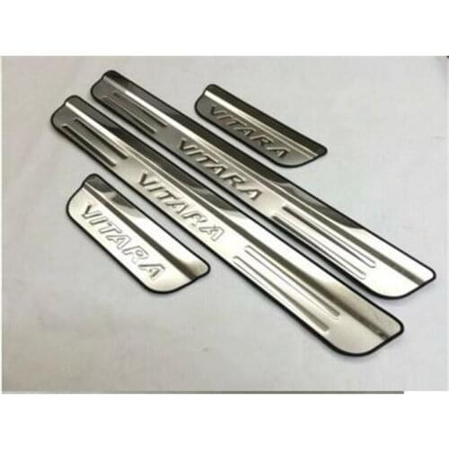 For Suzuki Vitara 2015 2016 2017 2018 stainless steel door sill Scuff Plate Welcome Pedal Scuff Plate/Door Sill Car Styling