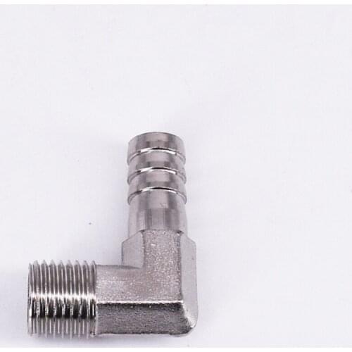 DN8 1/4" BSP Male Fit 10mm ID Hose Elbow Hose Barb Fitting Hosetail Nickel Plated Brass Pipe Fitting Connector Adapter