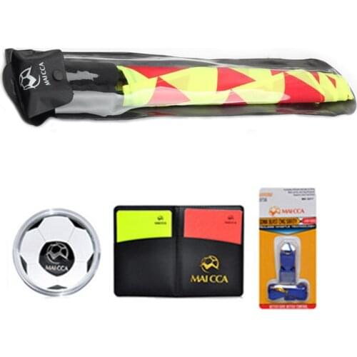 Football Hand Flag Practical Sports Training Referee Signal Flags soccer Referee Equipment red yellow card Whistle coin