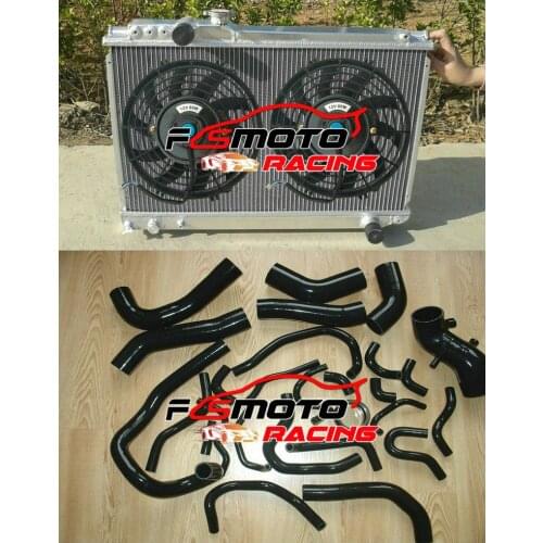 3 ROW Alu Radiator + Hose + Fan For Toyota Supra MK3 A70 MA70 Soarer Z20 MZ20 3.0 Turbo 7MGET MT 1986-1992 Induction Intake Pipe