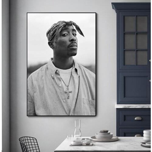 Tupac Shakur 2PAC Canvas Painting Rapper Star Poster Hip Hop Art Painting Moder Wall Decor Posters Wall Pictures for Home Design