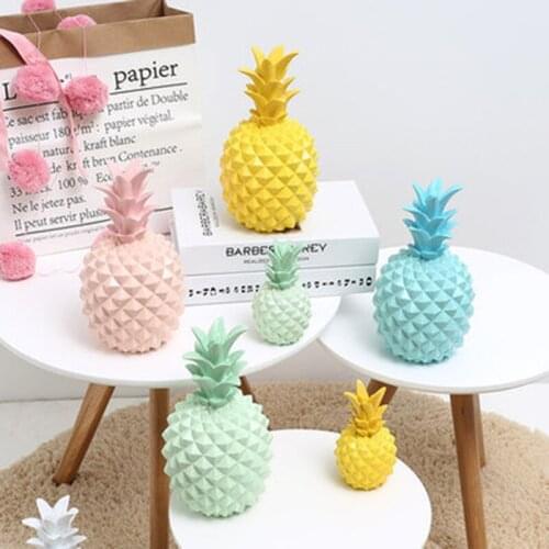 M/L Nordic Style Resin Pineapple Model Ornament Home Decoration Living Room Restaurant Wine Cabinet Decorative Figurines 1piece